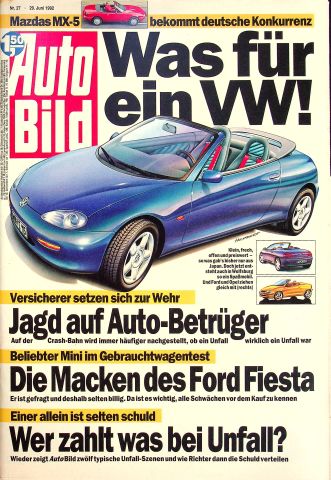 Deckblatt Auto Bild (27/1992)